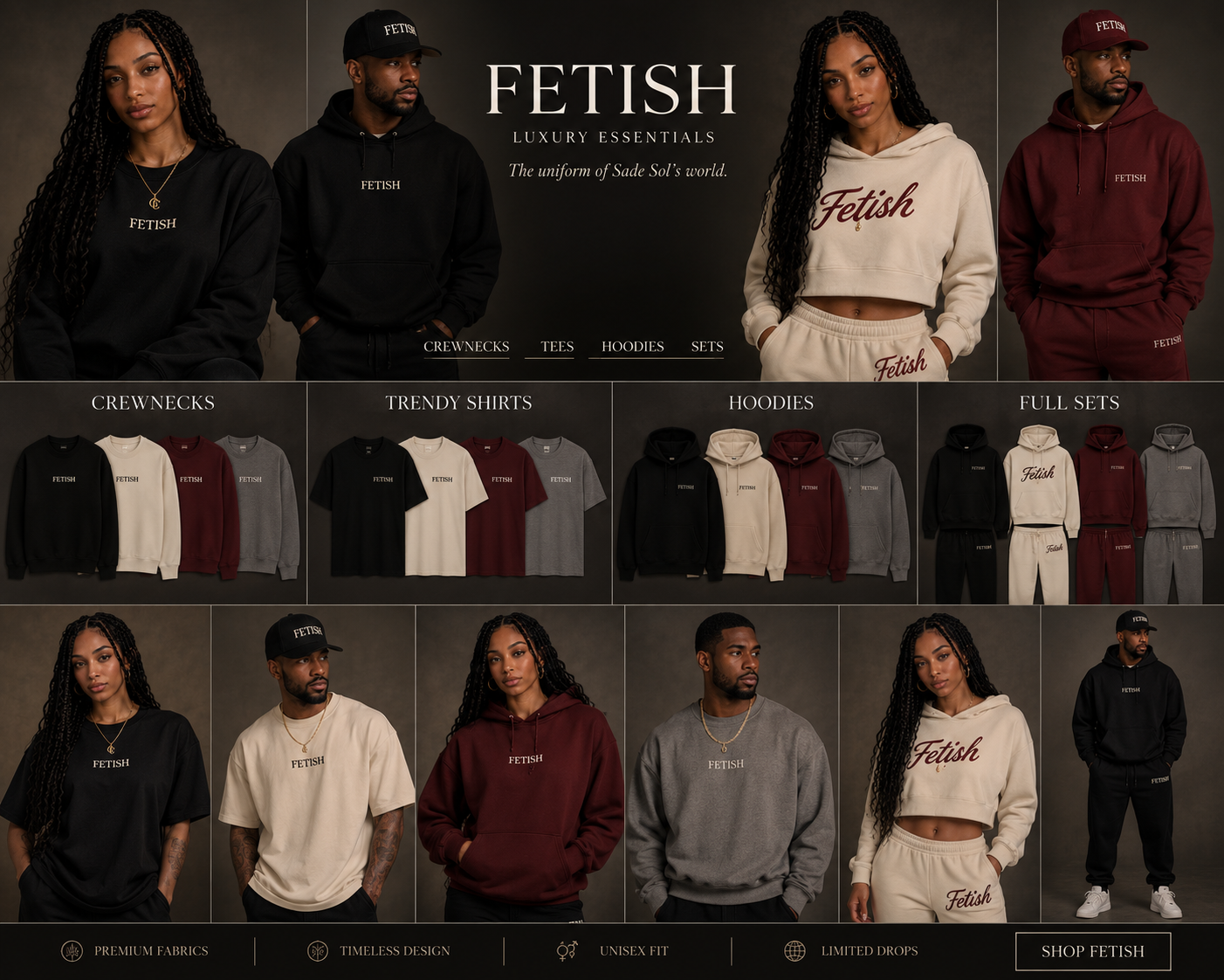 Fetish lookbook — luxury essentials by Sade Sol